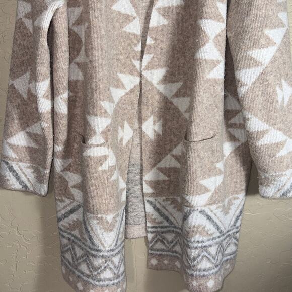 Frye the cozy cardigan long length open front geometric print size XXL - Picture 4 of 8